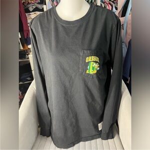 Original Retro Brand Oregon Ducks Pocket Logo Long Sleeve Tee Black